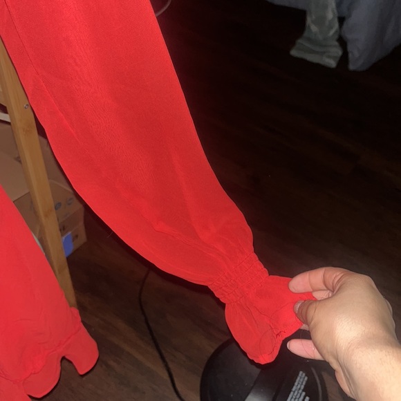 Red Wrap dress size XS - Picture 4 of 6